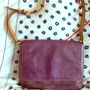 Louis Vuitton vernis shoulder bag purple rare